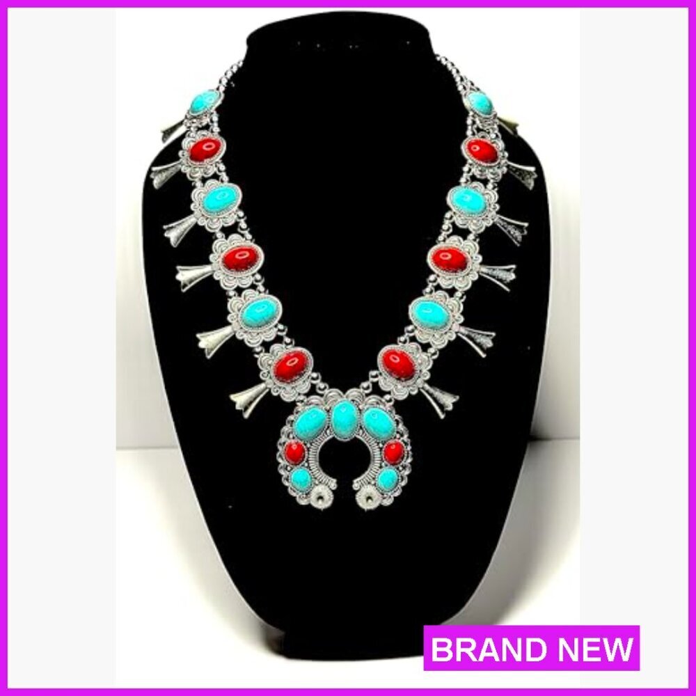 Statement Bib Necklace Silver Acrylic Beads Lightweight Adjustable Lobster Clasp - Picture 3 of 3